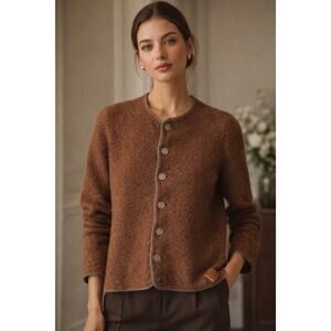 MSRP $145 ✨ Vintage STAPF Austrian Wool Cardigan Size M  Alpine Heritage Style ✨